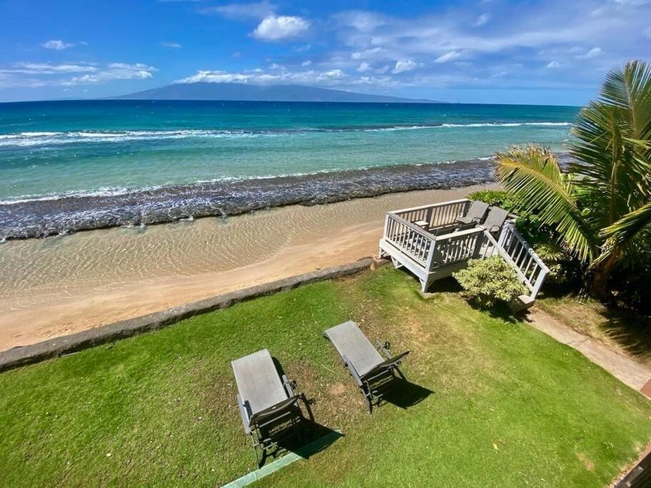 Oceanfront With Aircon-Hear The Waves-Amazing Views-Wifi Apartamento Lahaina Exterior foto