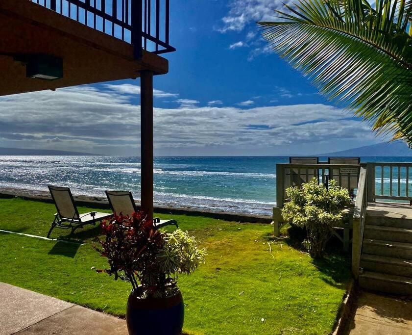 Oceanfront With Aircon-Hear The Waves-Amazing Views-Wifi Apartamento Lahaina Exterior foto